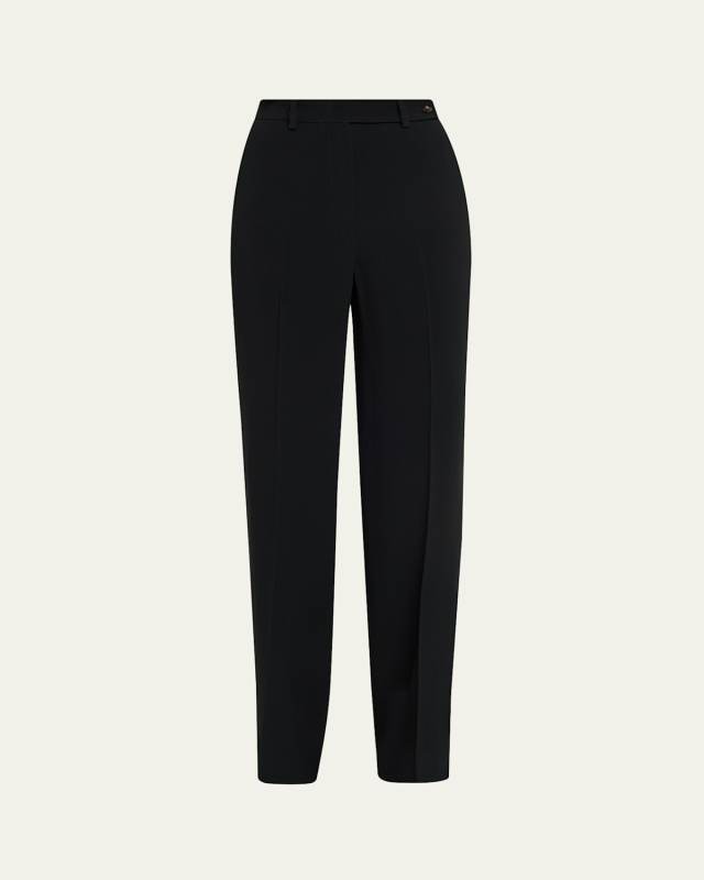 Pleated Wide-Leg Trousers
